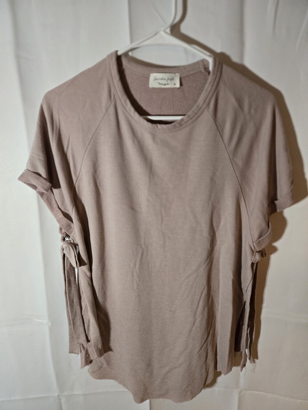 lavender field Mauve Tie-Side Short Sleeve Tee